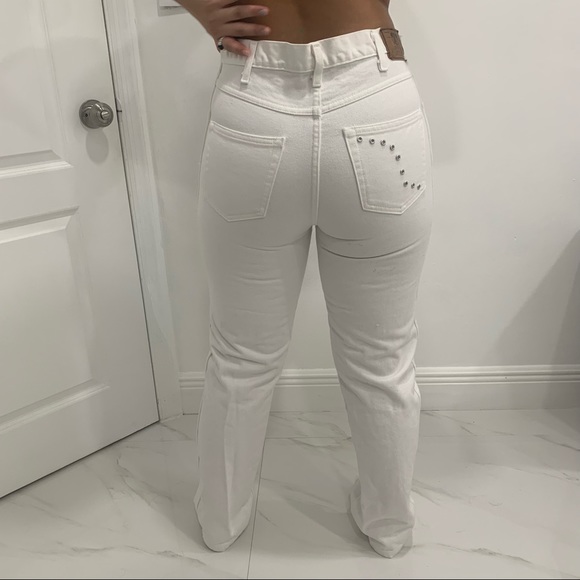 Denim - White high waisted mom jeans